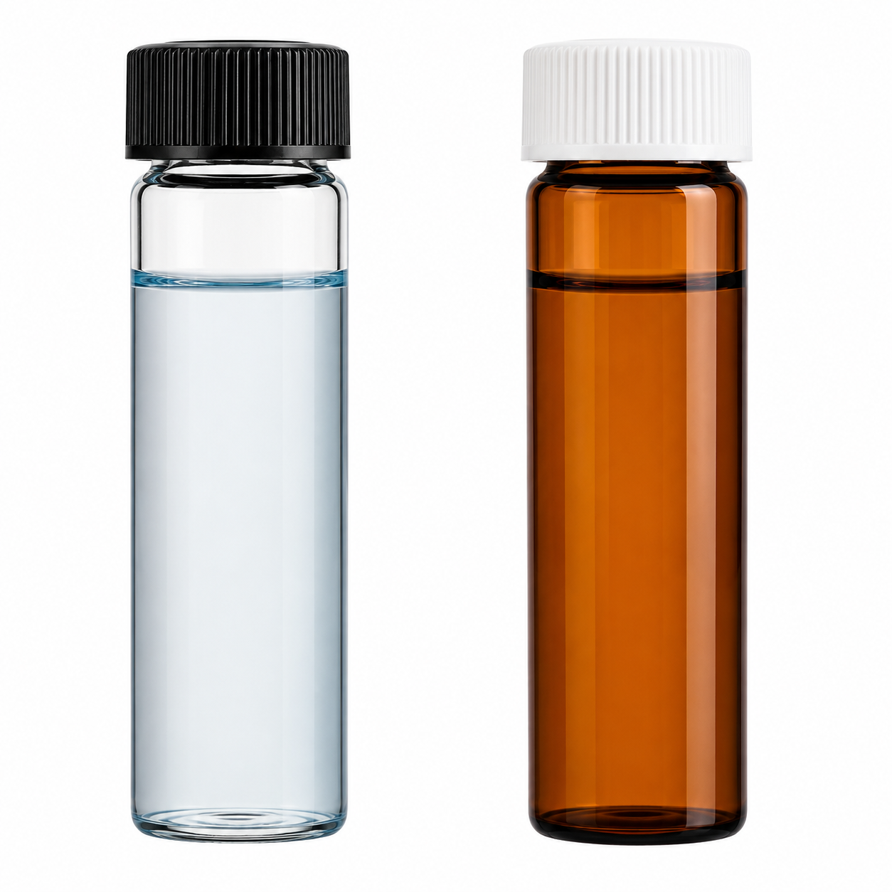 Vial Ámbar De 40 ml tapa abierta EPA/VOA/TOC caja con 72 PZ (Borosilicate Glass Vials40ml EPA/VOA/TOC )