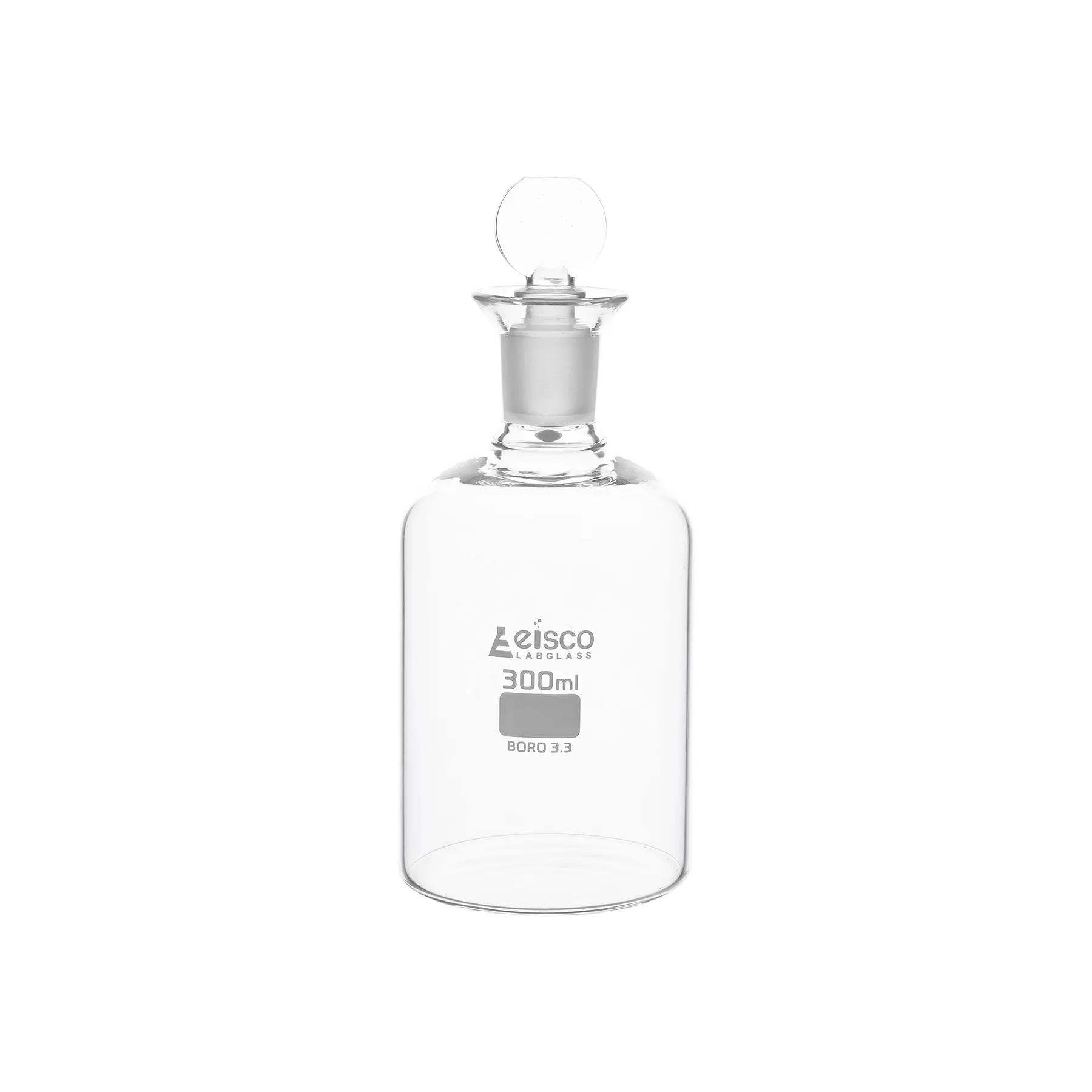 Botella de DBO, 300 ml, tapón de vidrio intercambiable, vidrio de borosilicato, Eisco Labs