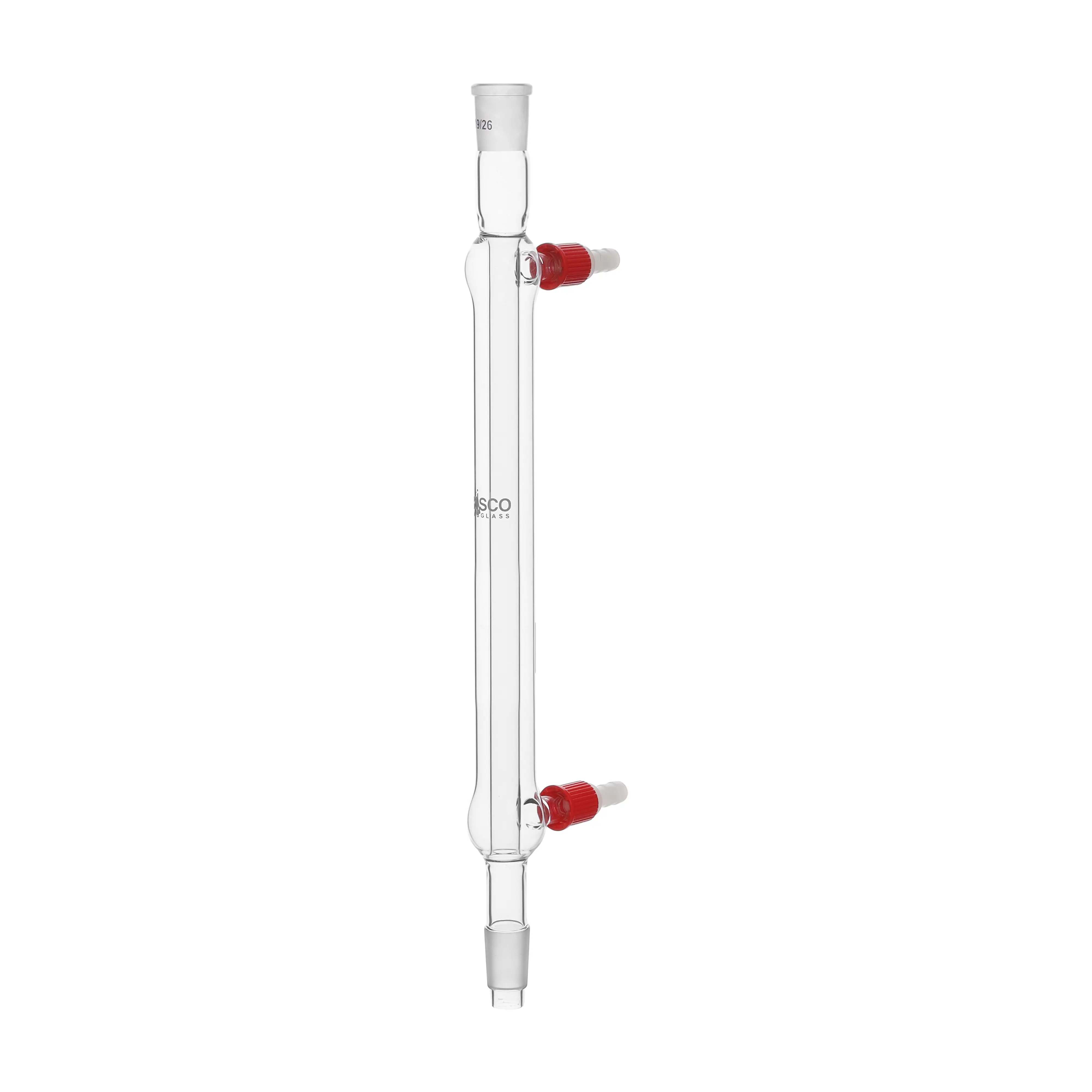 Condenser Liebig-Jointed, Socket size 19/26 & Cone size 19/26, Length 16cm., boro. Glass with Glass Connector