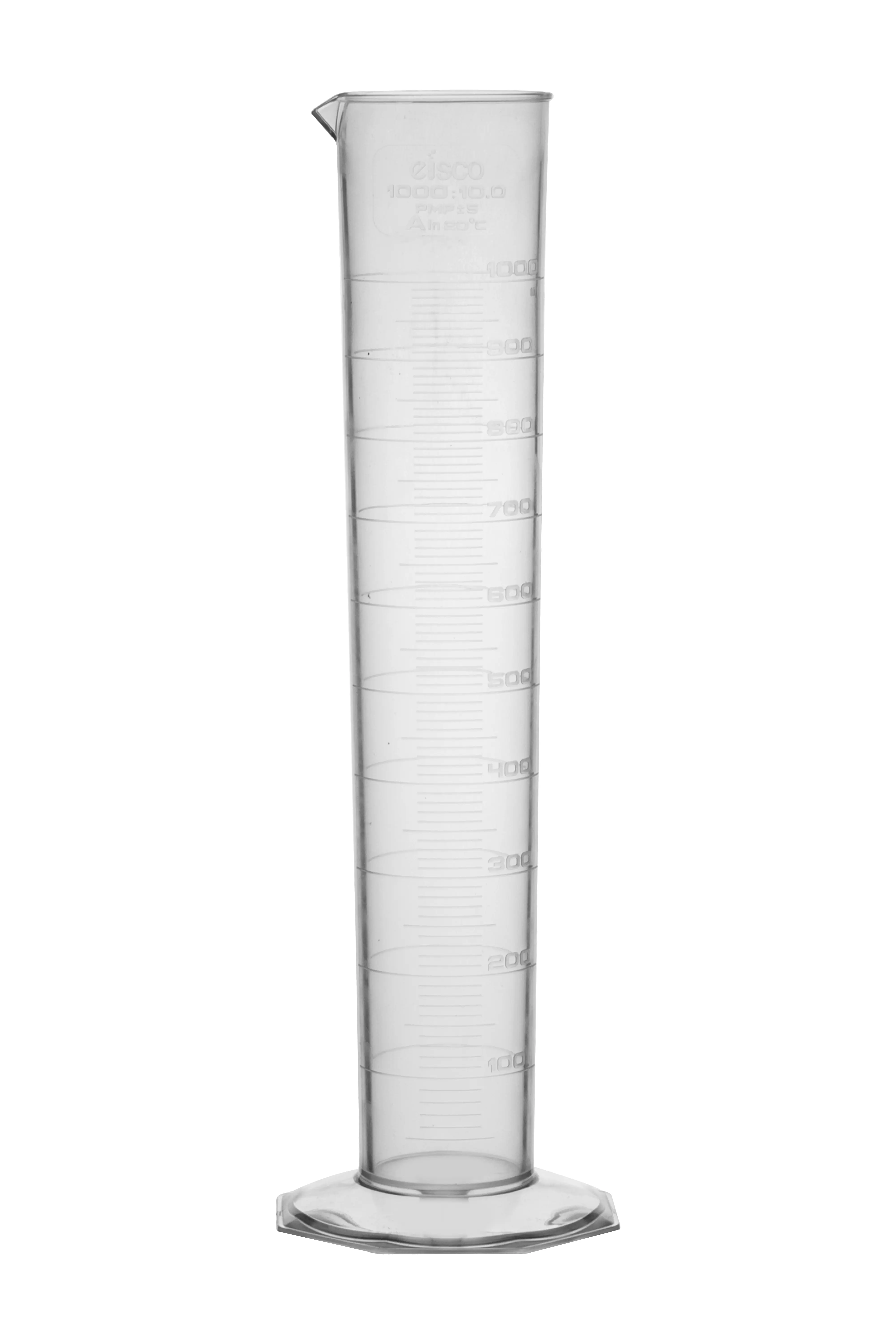Cylinder Measuring Graduated-TPX, Class A with Octagonal base,cap. 500ml