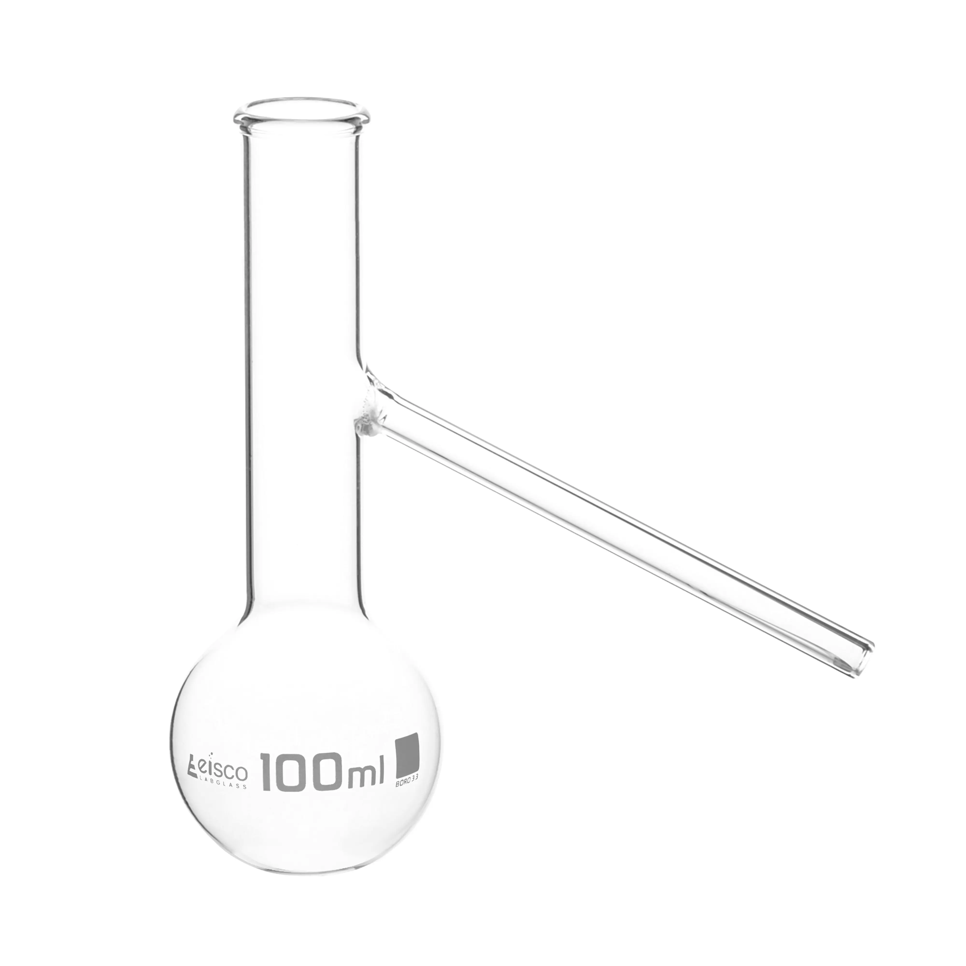 Flask Distilling with side arm 500ml., round bottom with side arm, borosilicate glass