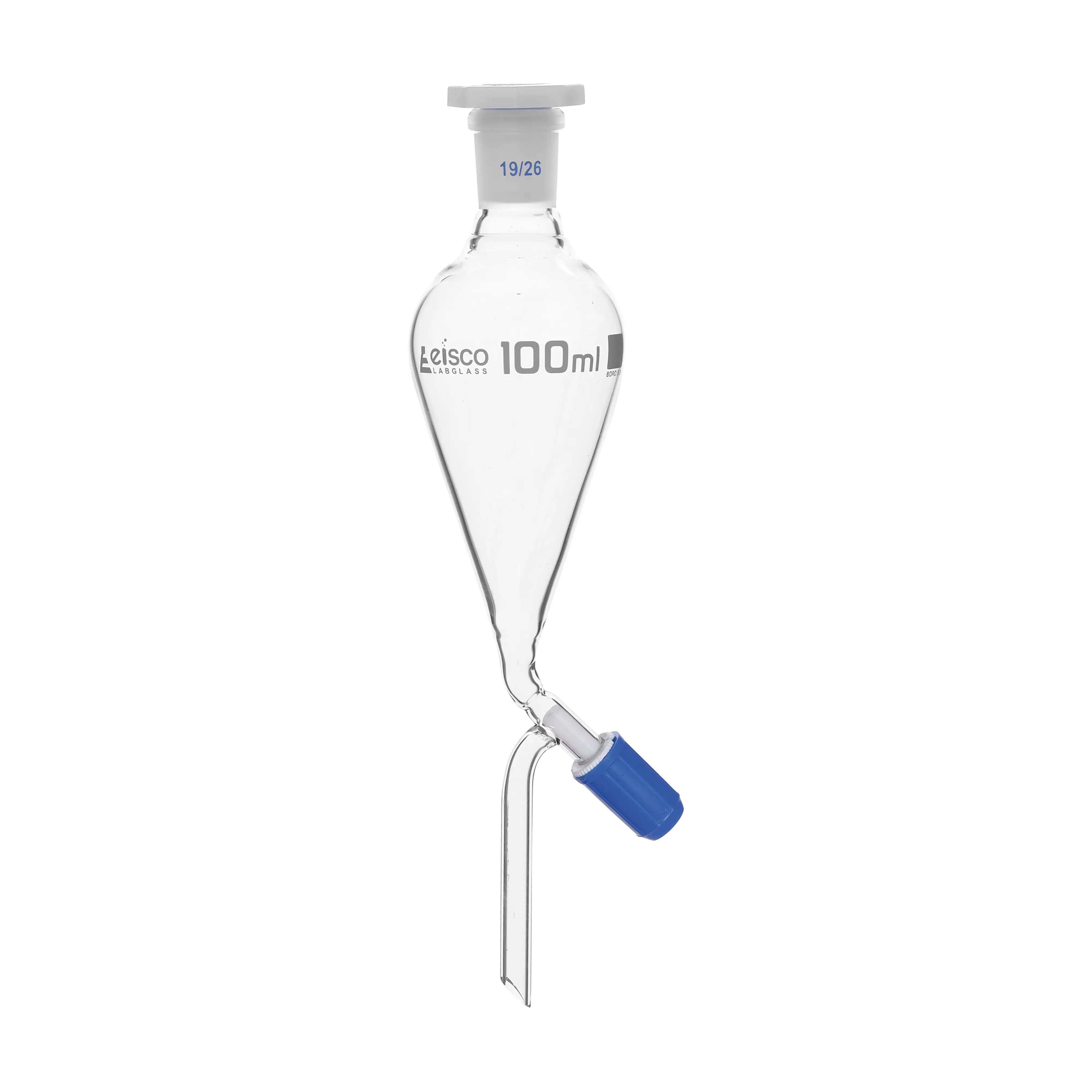 Funnel Separating - Squibb, cap. 2000ml, socket size 29/32, borosilicate glass, with interchangeable plastic stopper and Rotaflow stopcock, Un-Graduted