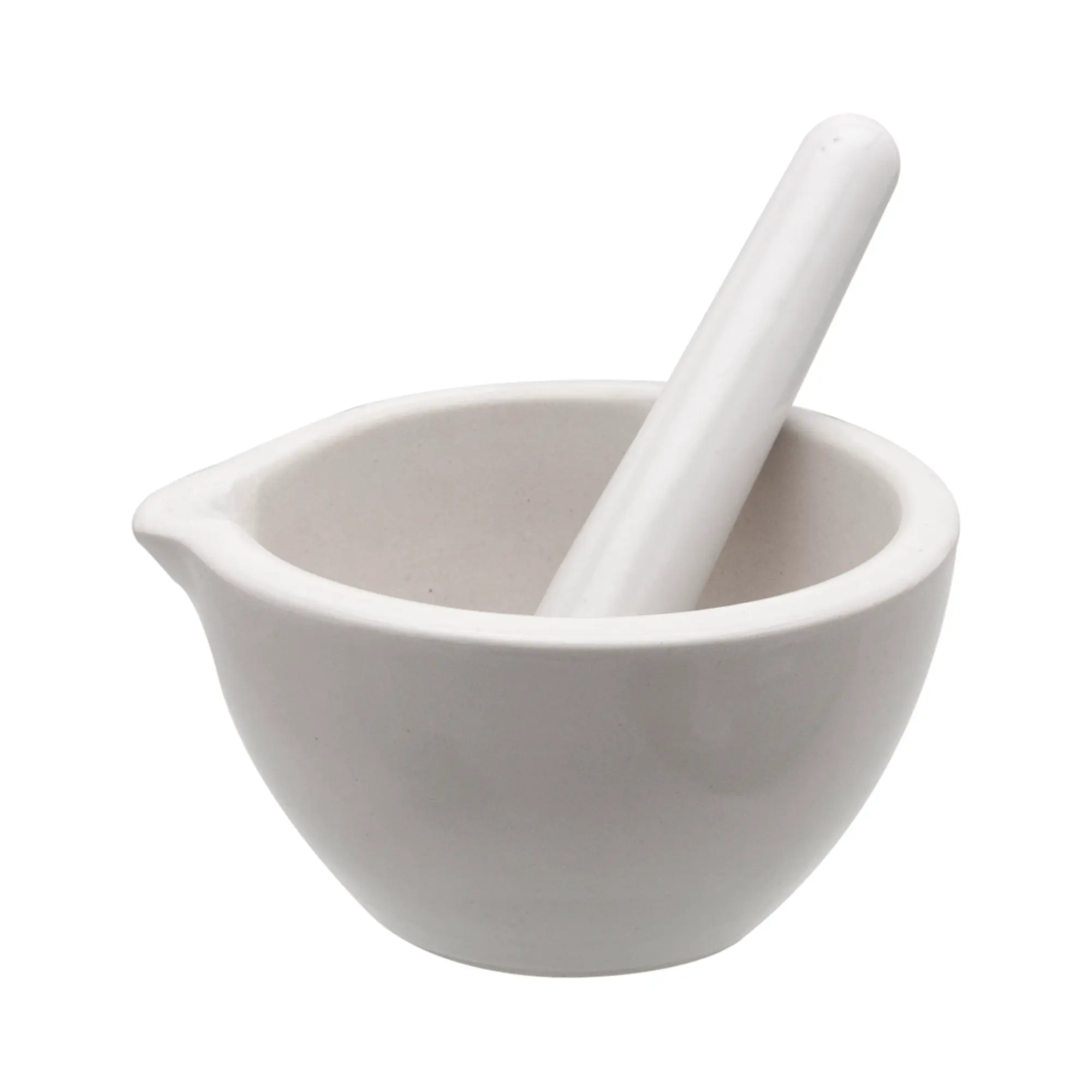 Mortar & Pestle, Porcelain, outer dia 125mm, cap. 275ml.