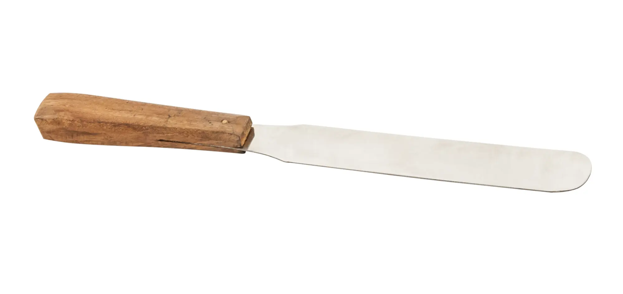 Espátula con mango de madera - Cuchillo para paleta de lados paralelos