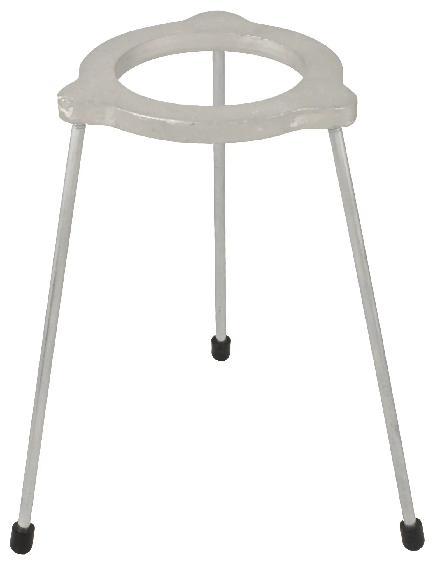Tripod Stand - Circular, Zinc plated cast iron top, OD 10.5cm, height 21cm. With removable Legs and easy storage