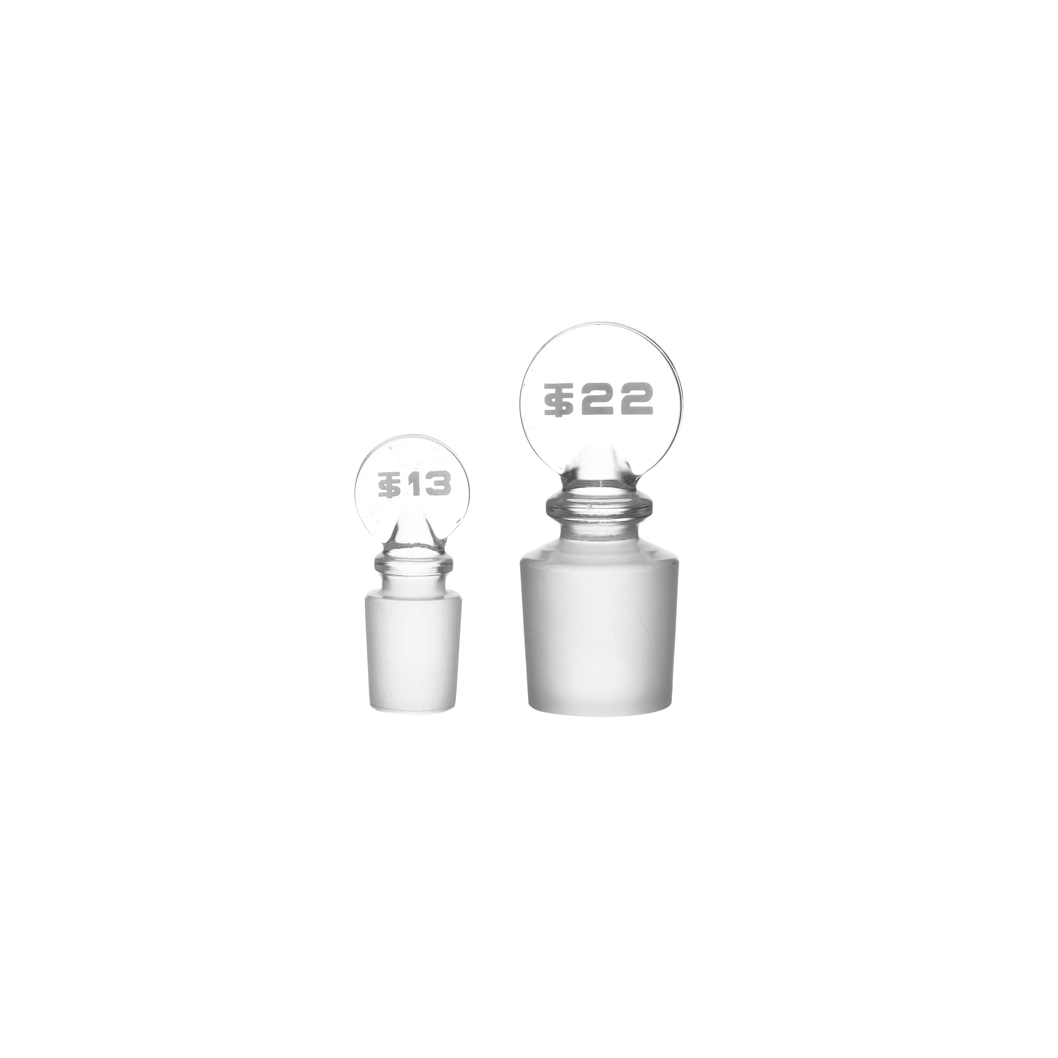 Stopper-Penny Head, borosilicate glass, Solid, Cone 10/19