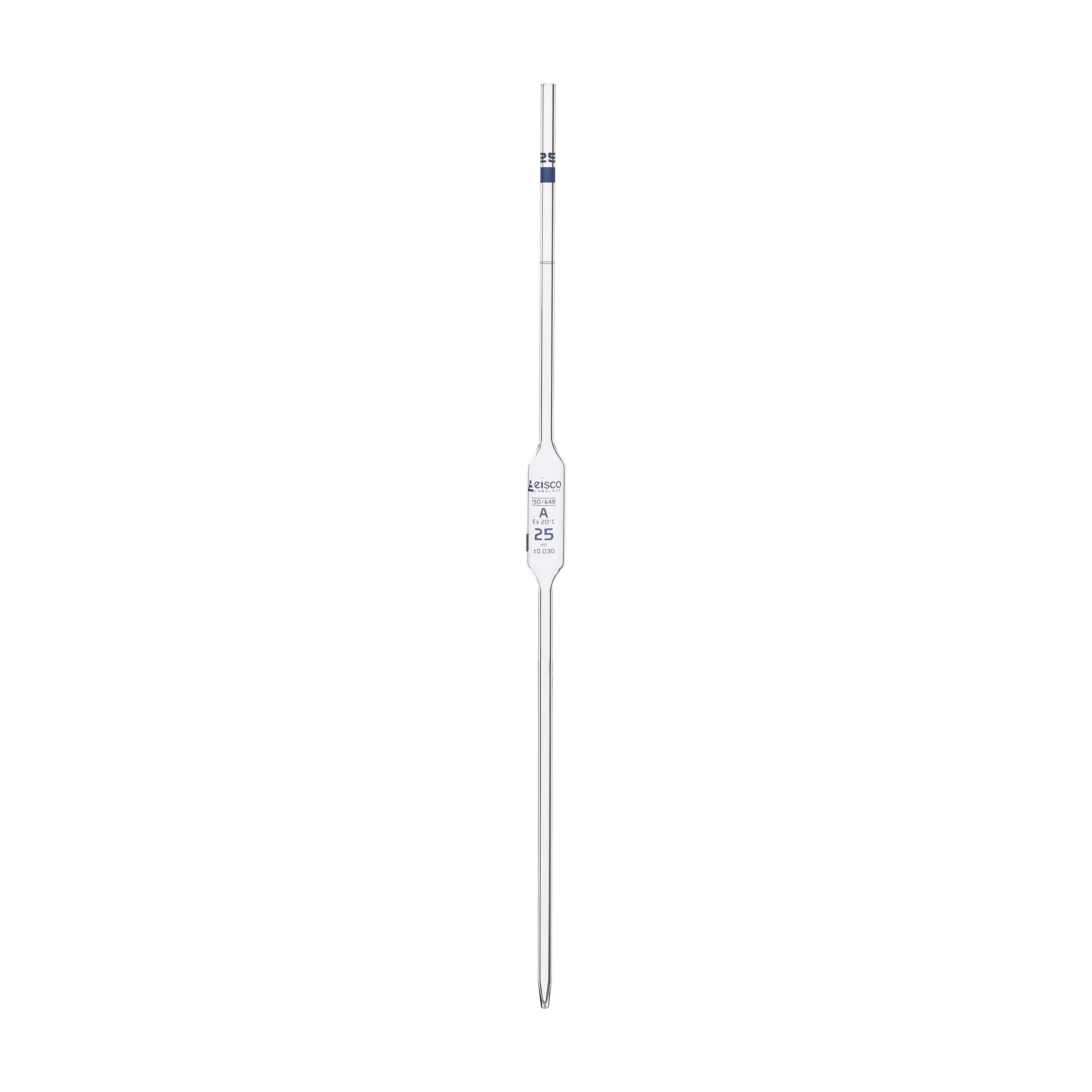 Pipette class 'A' 100ml with Individual work certificate,Borosilicate glass, Blue Printing bulb form, Blue printing.