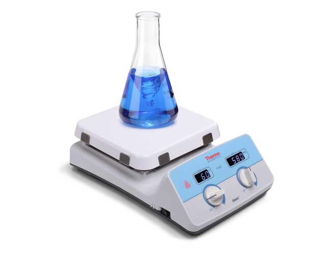 Thermo Scientific™ Agitador de placas de calentamiento Cimarec+™, ambiente a 400 °C, cerámica Dimensions (LxWxH) 7,25 x 7,25 in