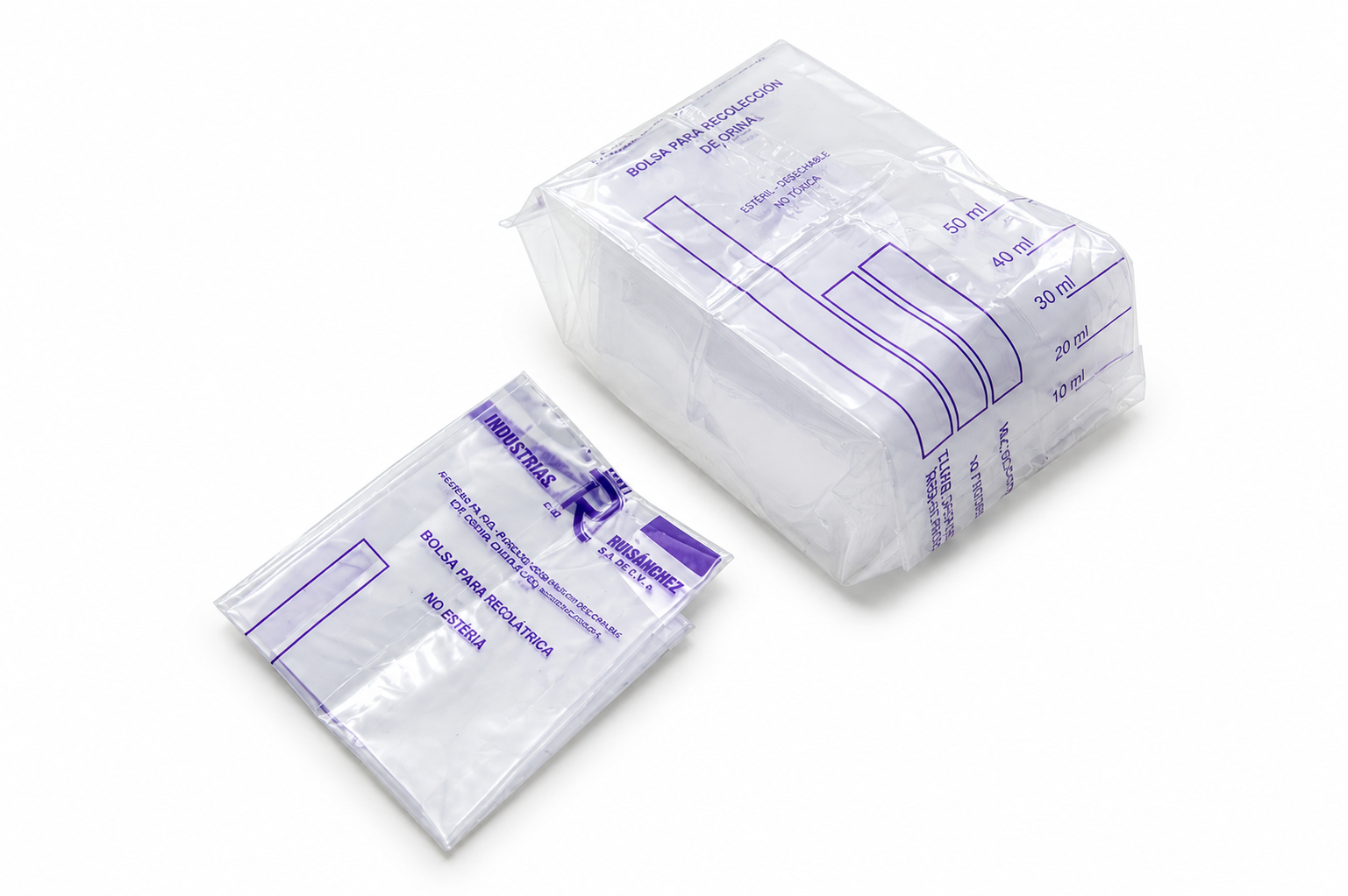 Bolsa Recolectora de Orina para Urocultivo (Niña) 100 pzas. estériles INDUSTRIAS RUISÁNCHEZ
